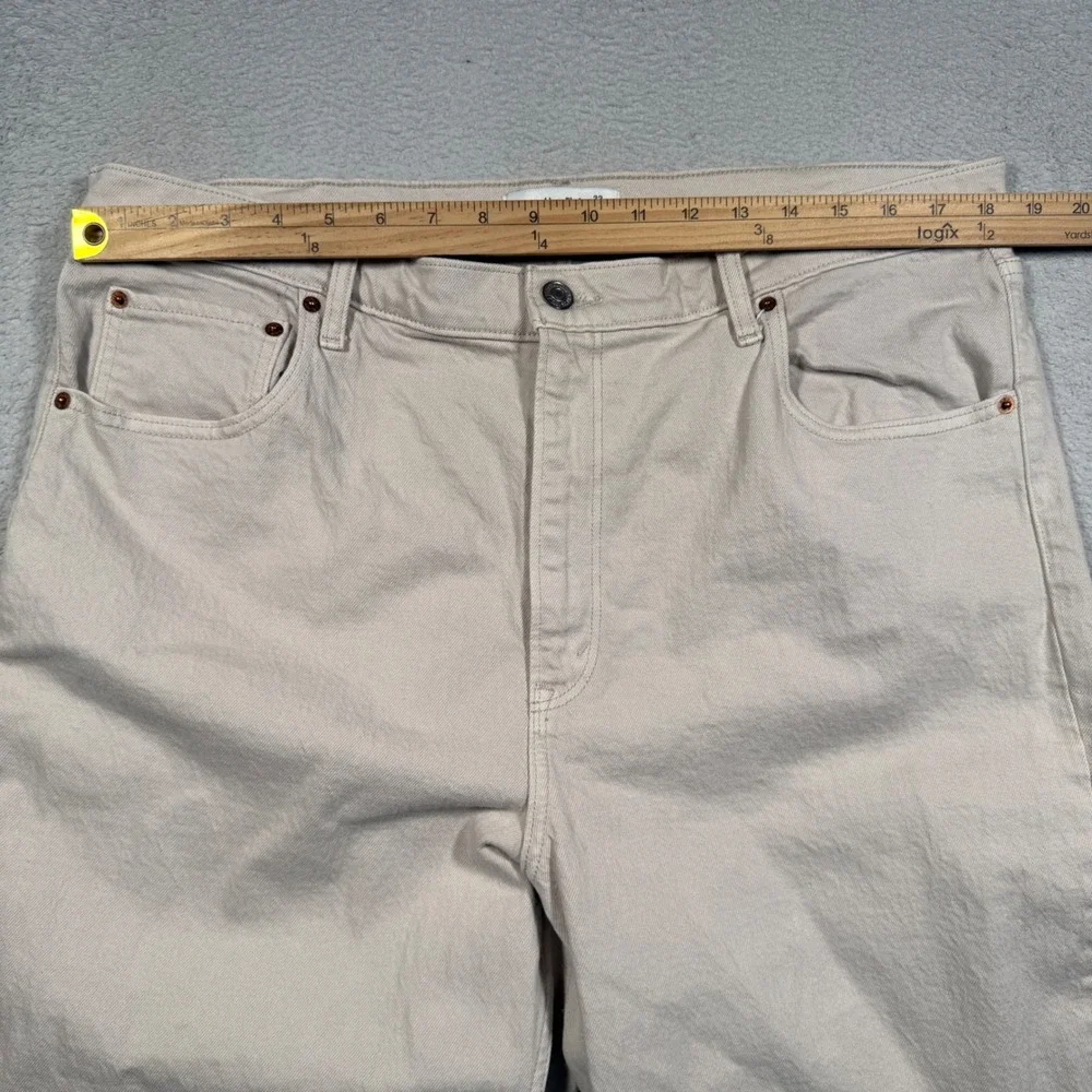 Abercrombie & Fitch 90s Straight Ultra High Rise Jeans Womens 16L Tan Neutral - Picture 5 of 8